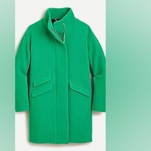 NWT J.Crew Cocoon coat in Italian stadium-cloth wool blend, size 20, Ocean Moss